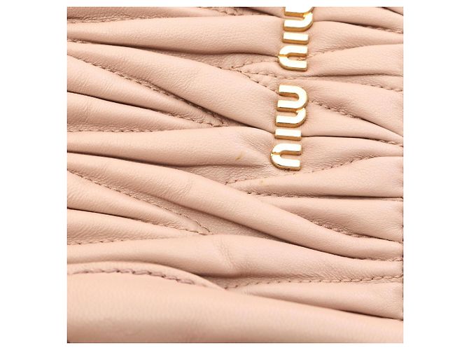 Borsa in pelle Miu Miu Matelassé rosa - vista 11