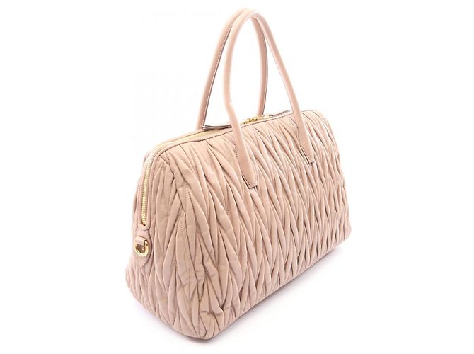 Borsa in pelle Miu Miu Matelassé rosa - vista 2