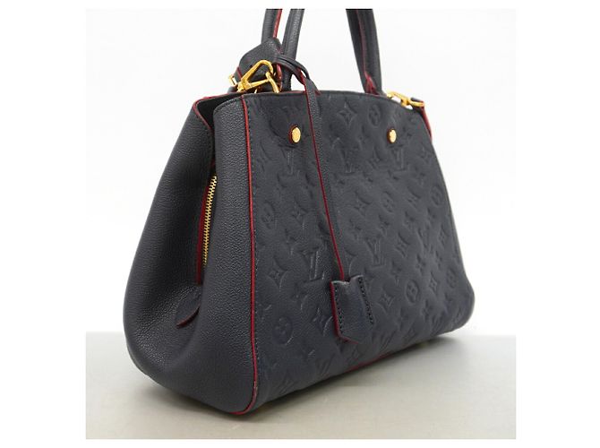 Borsa Louis Vuitton Monogram Empreinte Montaigne BB Rosso - vista 2