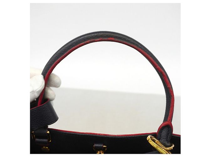 Borsa Louis Vuitton Monogram Empreinte Montaigne BB Rosso - vista 6