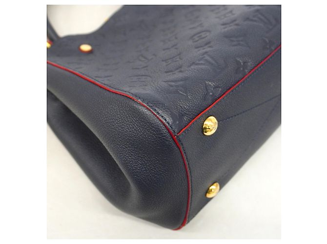 Borsa Louis Vuitton Monogram Empreinte Montaigne BB Rosso - vista 7