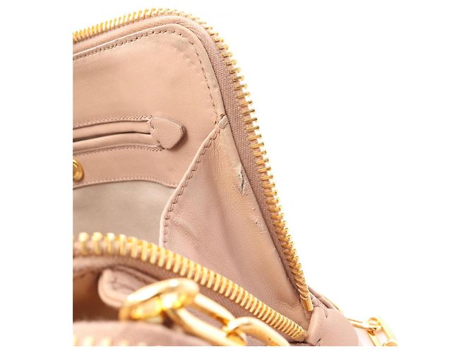 Borsa a tracolla in pelle Matelassé Miu Miu Rosa - vista 5