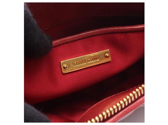 Clutch Miu Miu Matelassé in pelle rossa Rosso - vista 4