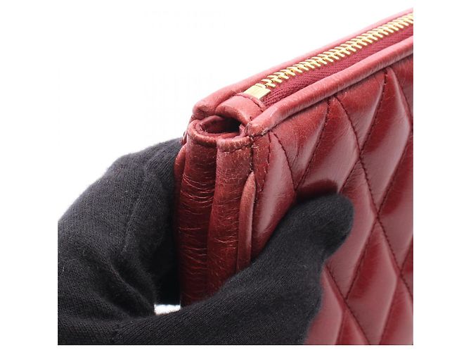 Clutch Miu Miu Matelassé in pelle rossa Rosso - vista 7
