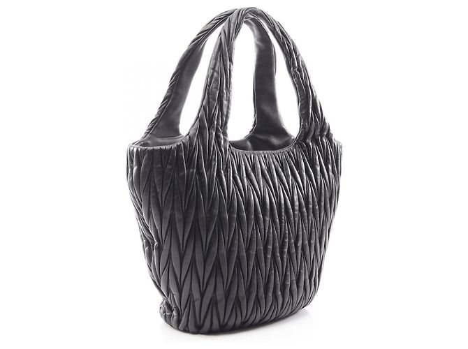 Borsa Tote Miu Miu Matelassé Nero - vista 2