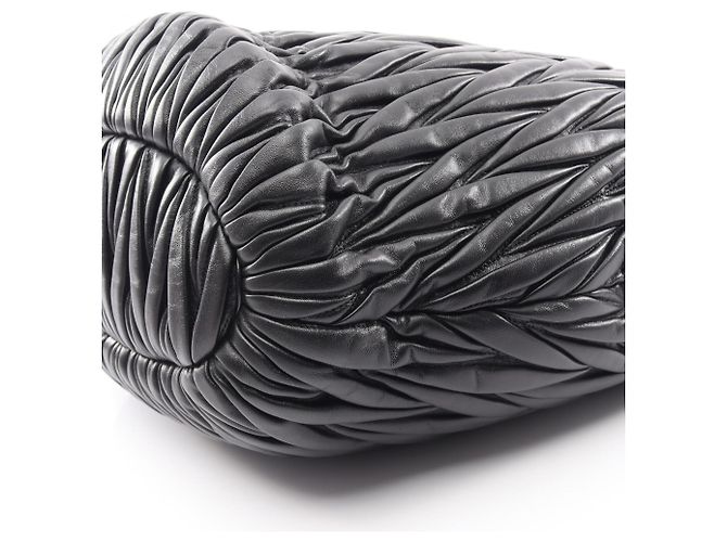 Borsa Tote Miu Miu Matelassé Nero - vista 7