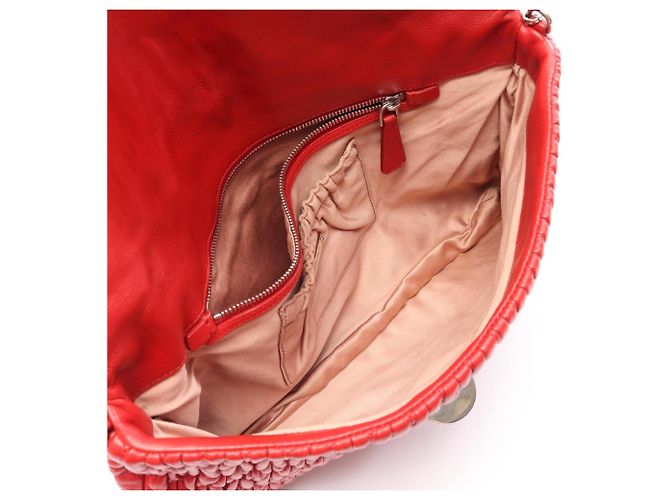 Borsa a tracolla 2-Way Miu Miu Matelassé in Nappa e Cristalli Rosso - vista 3