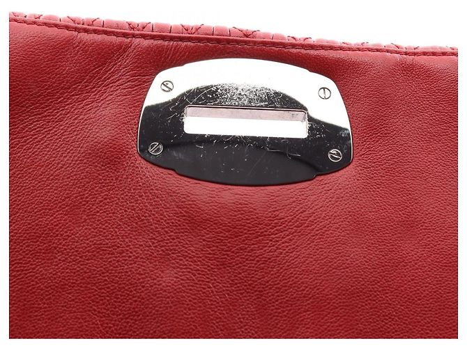 Borsa a tracolla 2-Way Miu Miu Matelassé in Nappa e Cristalli Rosso - vista 6
