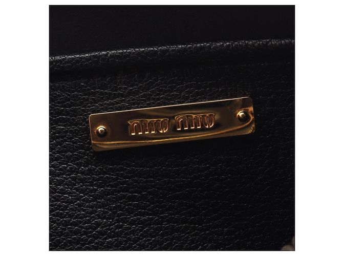 Borsa a tracolla Miu Miu in pelle Madras Nero - vista 4
