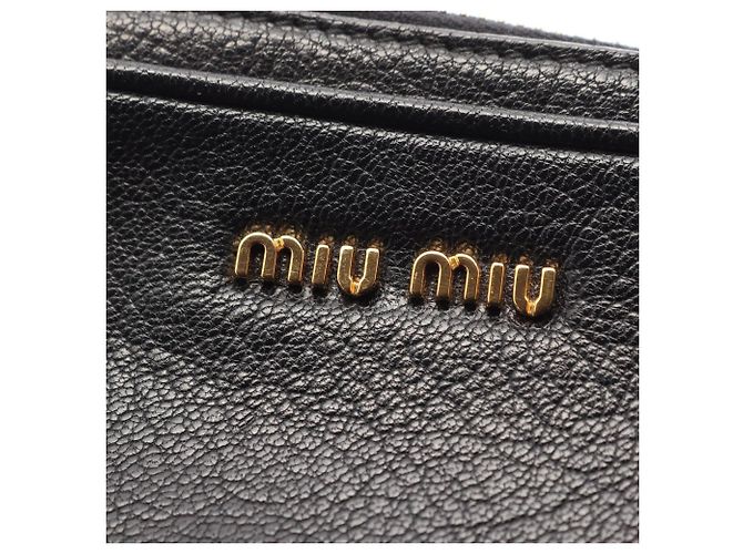 Borsa a tracolla Miu Miu in pelle Madras Nero - vista 9