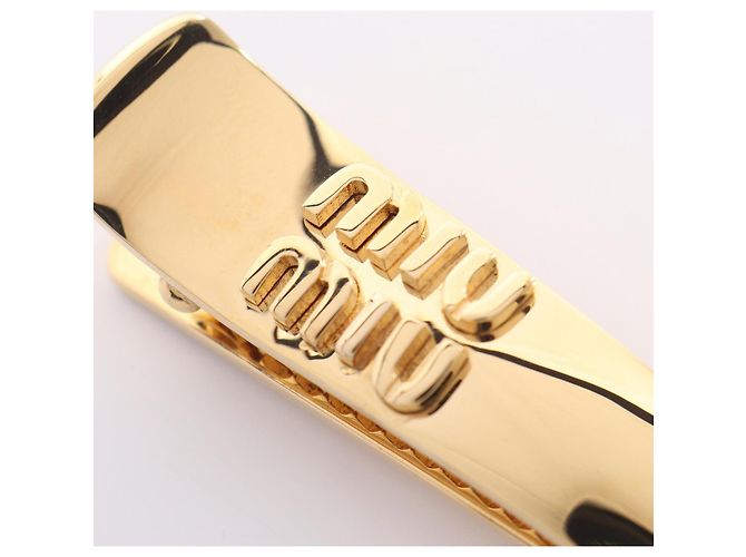 Fermi capelli Miu Miu placcati in oro D'oro - vista 3