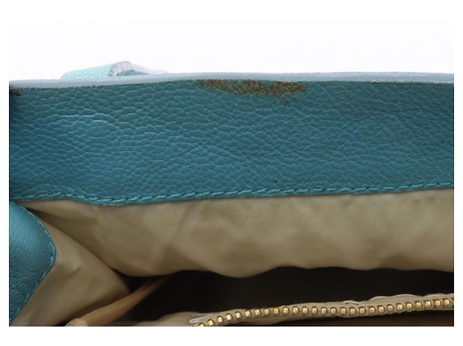 Borsa a mano Miu Miu in pelle blu - vista 12