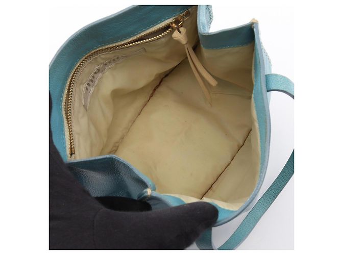 Borsa a mano Miu Miu in pelle blu - vista 3