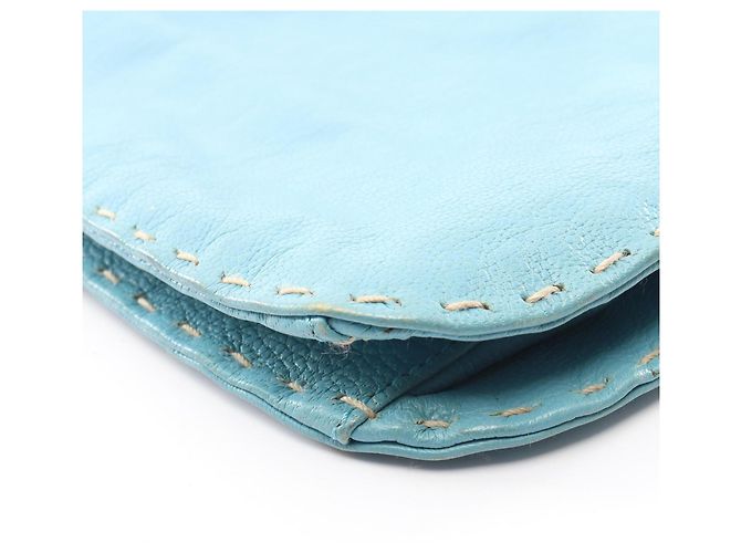 Borsa a mano Miu Miu in pelle blu - vista 6