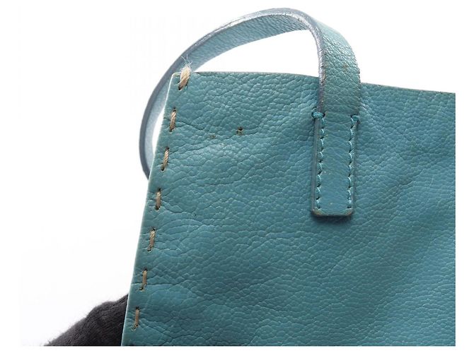 Borsa a mano Miu Miu in pelle blu - vista 9
