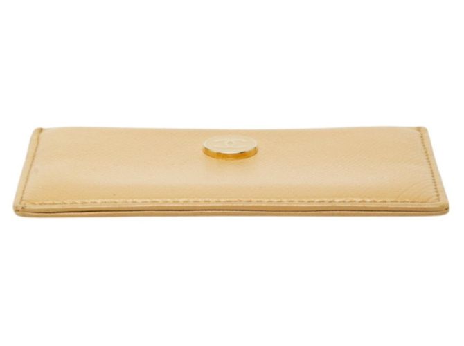 Tarjetero Chanel Coco Mark de piel beige - vista 3