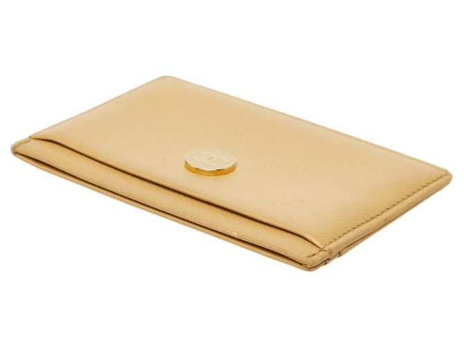 Tarjetero Chanel Coco Mark de piel beige - vista 5