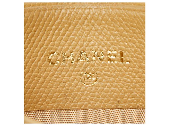 Tarjetero Chanel Coco Mark de piel beige - vista 8