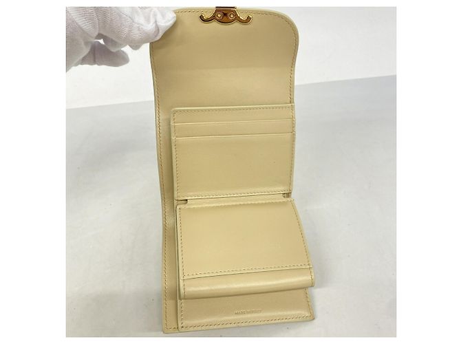 Céline Celine Triomphe Leder Tri-fold Geldbörse - Beige - Ansicht 3