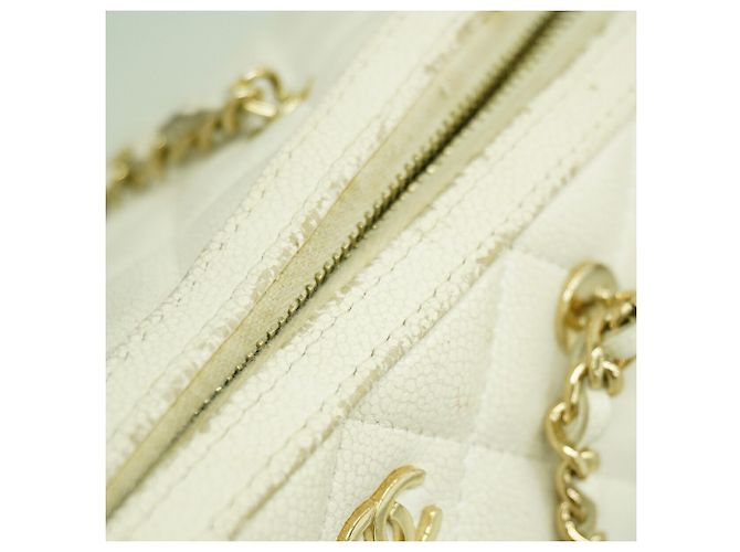 Borsa a tracolla Chanel Matelassé con catena Bianco - vista 8