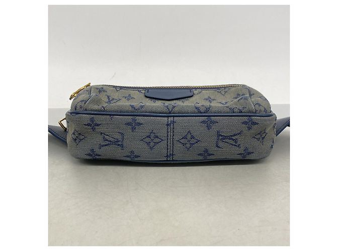 Bumbag Borsello da cintura Louis Vuitton Monogram Denim Blu navy - vista 3