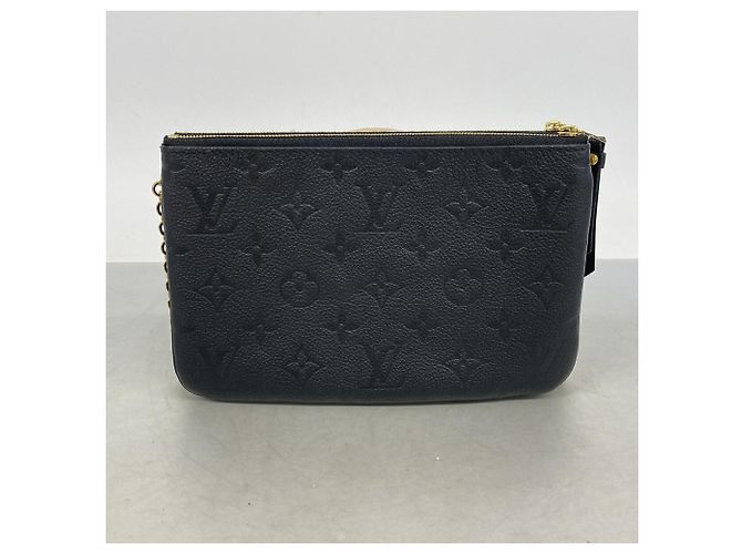 Louis Vuitton Monogram Empreinte Pochette Double Zip Shoulder Bag Schwarz - Ansicht 10