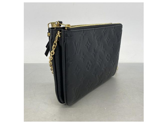 Louis Vuitton Monogram Empreinte Pochette Double Zip Shoulder Bag Schwarz - Ansicht 2