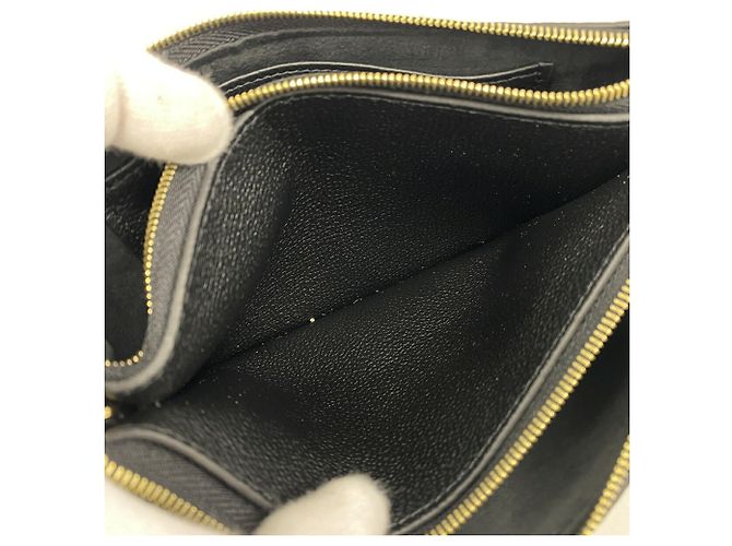 Louis Vuitton Monogram Empreinte Pochette Double Zip Shoulder Bag Schwarz - Ansicht 4
