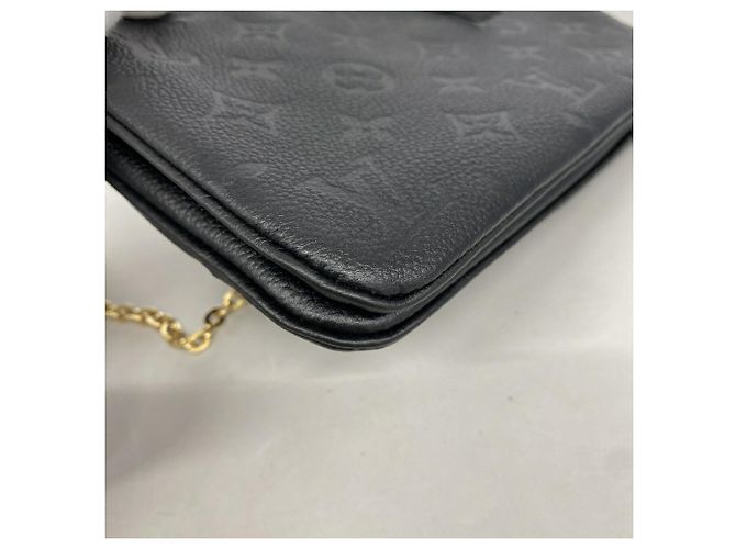 Louis Vuitton Monogram Empreinte Pochette Double Zip Shoulder Bag Schwarz - Ansicht 6