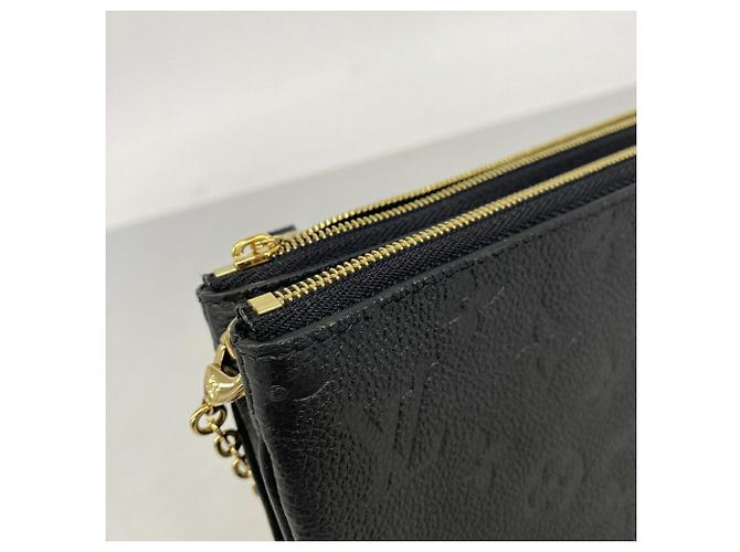Louis Vuitton Monogram Empreinte Pochette Double Zip Shoulder Bag Schwarz - Ansicht 7