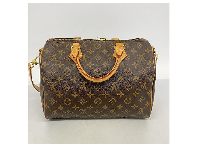 Borsa Louis Vuitton Monogram Speedy Bandoulière 30 Marrone - vista 12