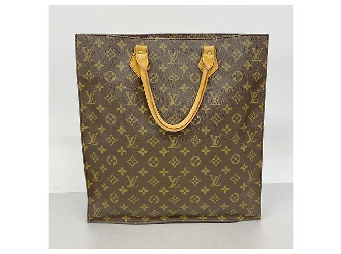 Borsa Tote Louis Vuitton Monogram Sac Plat Marrone - vista 11