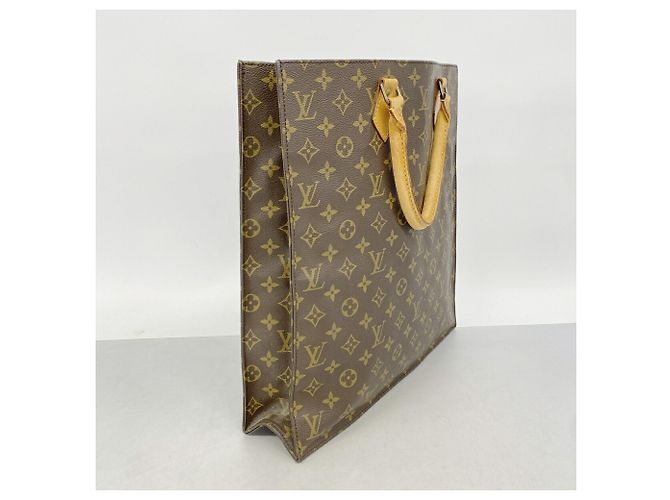 Borsa Tote Louis Vuitton Monogram Sac Plat Marrone - vista 2