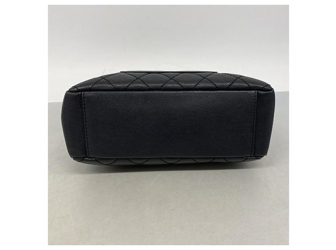 Borsa Tote Chanel in pelle di vitello martellata nera Nero - vista 3