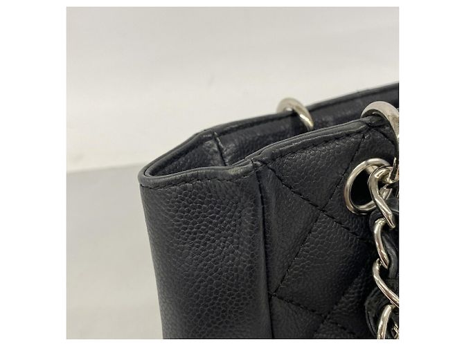 Borsa Tote Chanel in pelle di vitello martellata nera Nero - vista 6