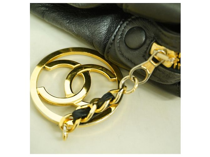 Borsa Tote Chanel in pelle di agnello Nero - vista 9