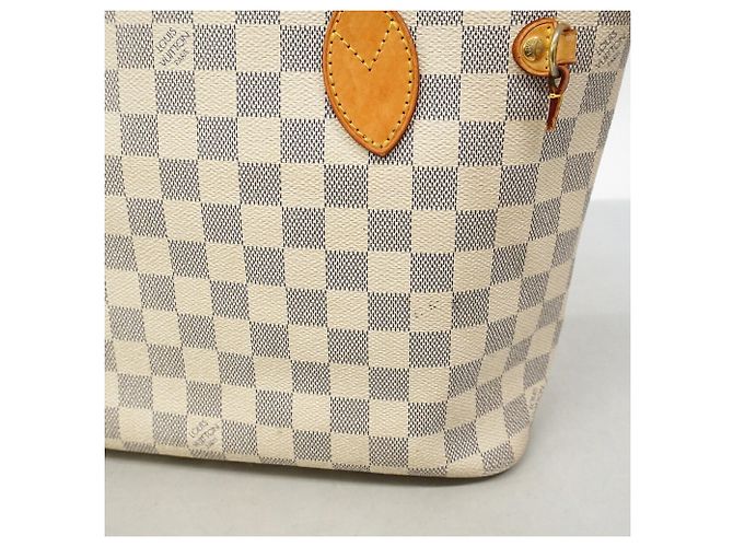 Borsa Tote Louis Vuitton Damier Azur Neverfull PM Bianco - vista 10