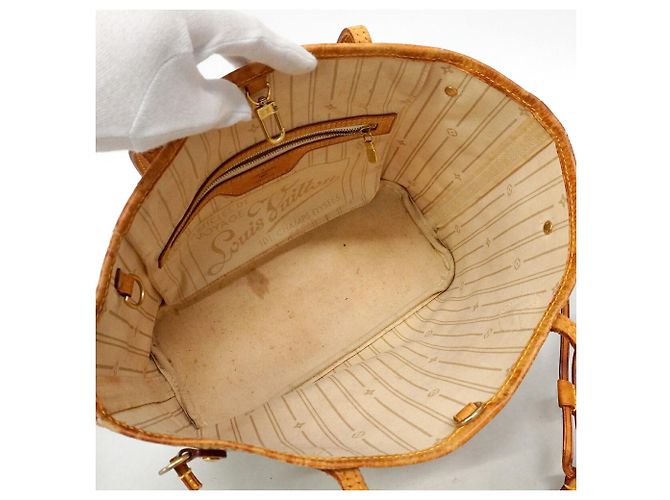 Borsa Tote Louis Vuitton Damier Azur Neverfull PM Bianco - vista 4