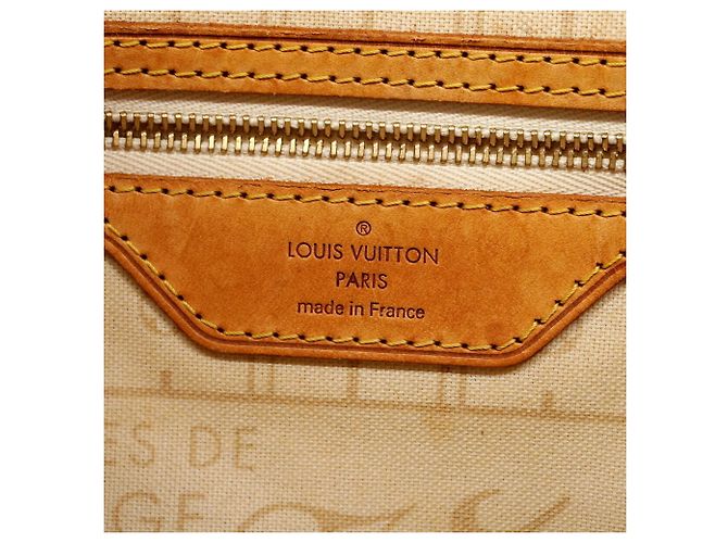 Borsa Tote Louis Vuitton Damier Azur Neverfull PM Bianco - vista 5