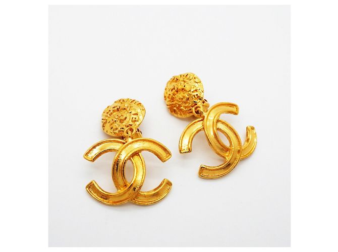 Chanel vergoldete Clip-Ohrringe Golden - Ansicht 2