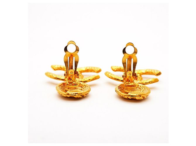 Chanel vergoldete Clip-Ohrringe Golden - Ansicht 6