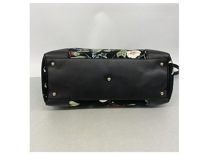 Borsa Tote Gucci GG Blooms Bamboo Nero Multicolore - vista 3