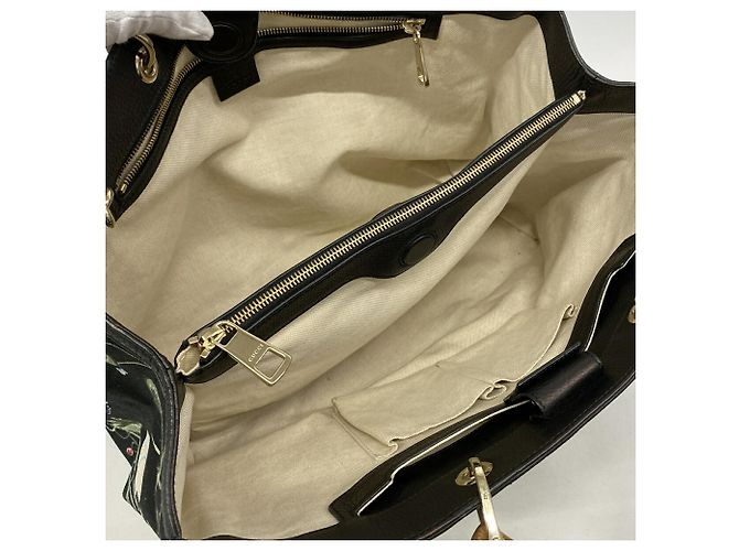 Borsa Tote Gucci GG Blooms Bamboo Nero Multicolore - vista 4