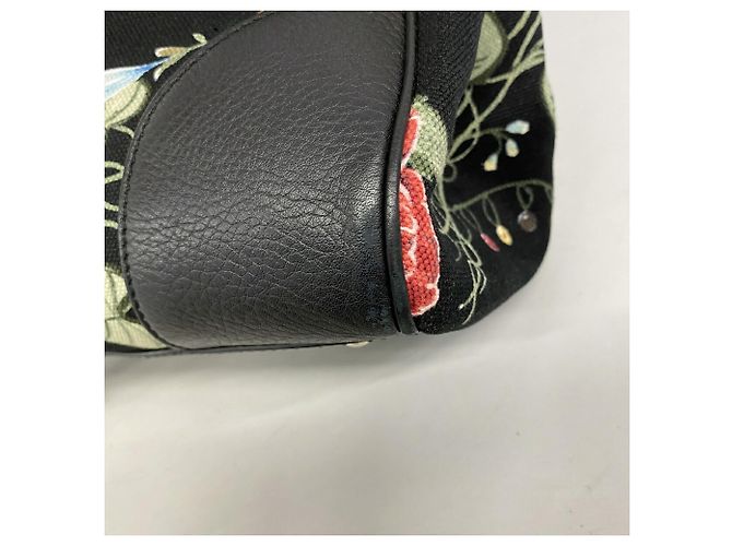 Borsa Tote Gucci GG Blooms Bamboo Nero Multicolore - vista 6