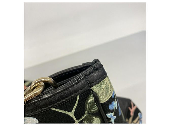 Borsa Tote Gucci GG Blooms Bamboo Nero Multicolore - vista 8