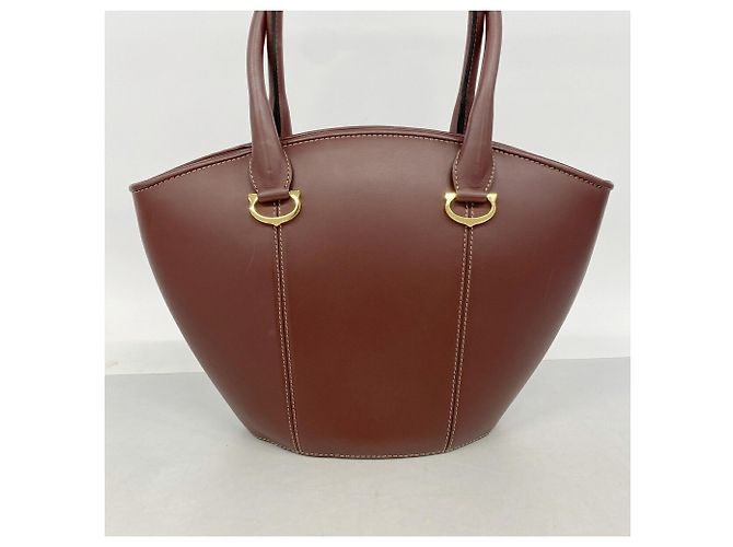 Borsa in pelle Cartier Must Bordò - vista 11