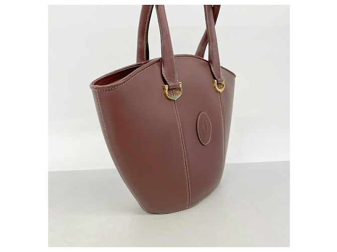 Borsa in pelle Cartier Must Bordò - vista 2