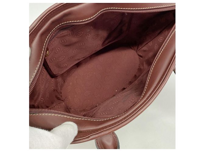 Borsa in pelle Cartier Must Bordò - vista 4