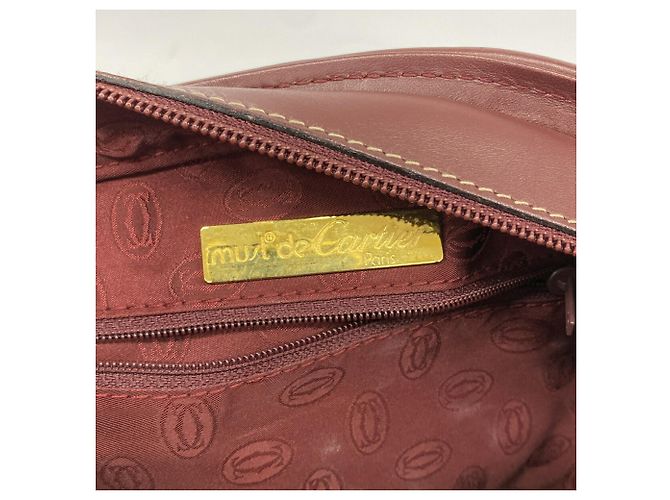 Borsa in pelle Cartier Must Bordò - vista 5