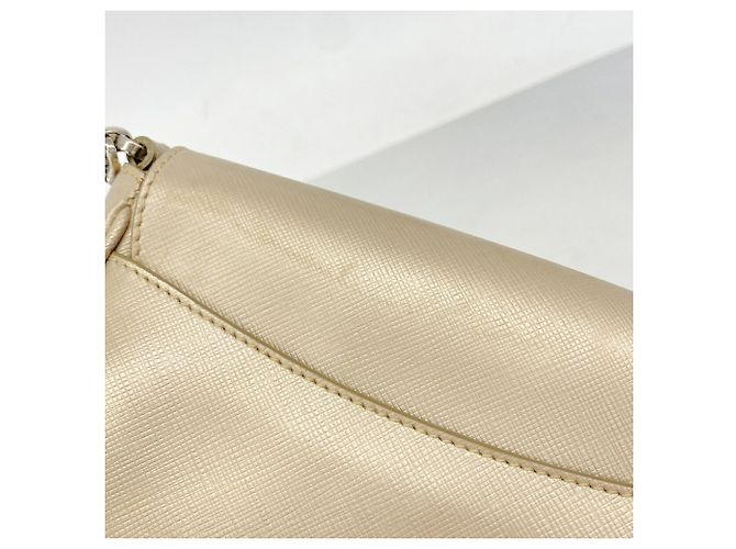 Borsa a tracolla in pelle Gancini Salvatore Ferragamo Beige - vista 7